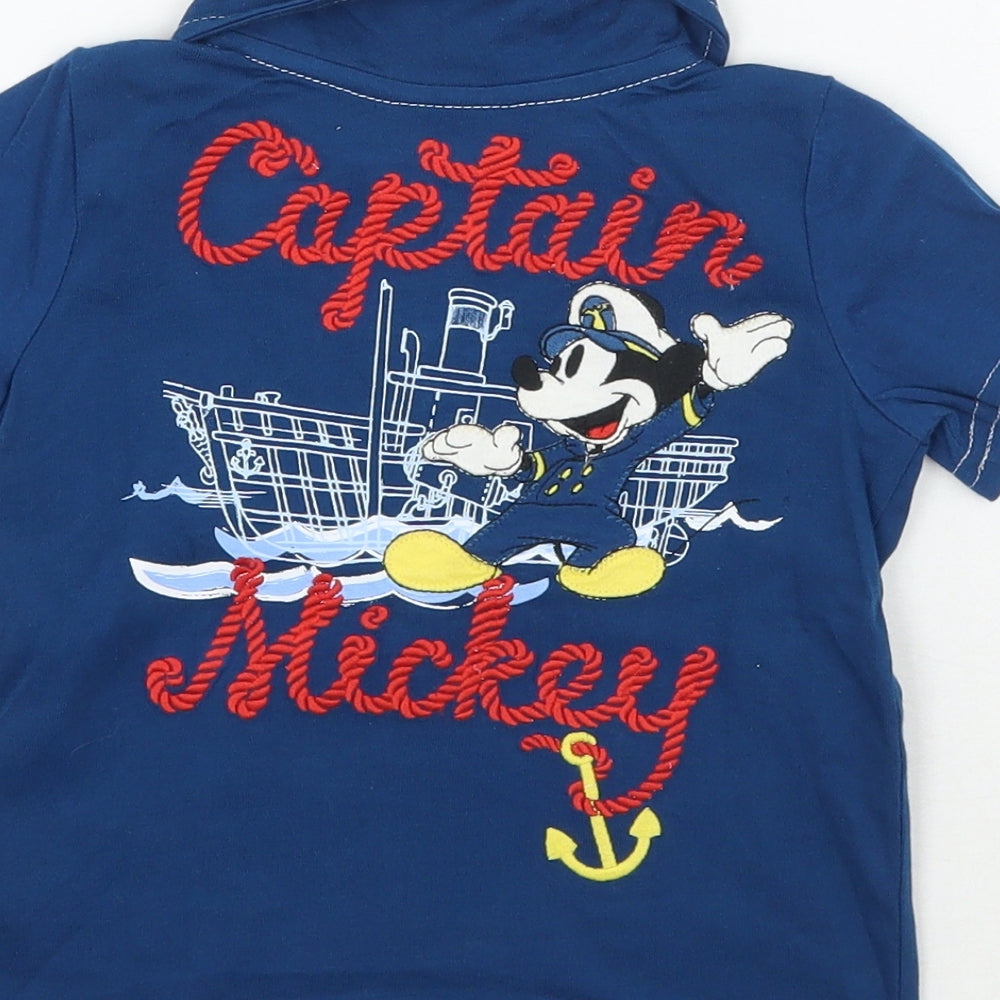 Disney Boys Blue Basic Polo Size 12-18 Months