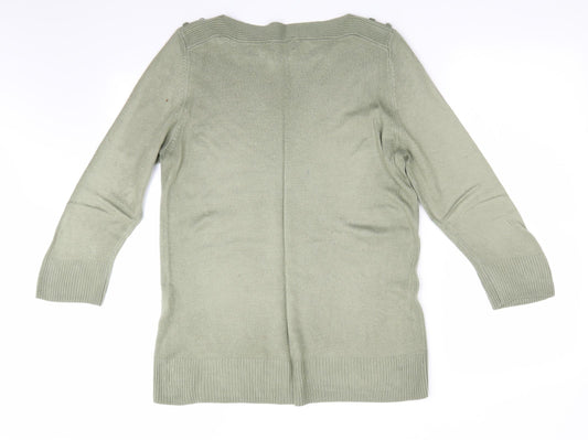Originals Womens Green Pullover Jumper Size 14 - Longline Jumper