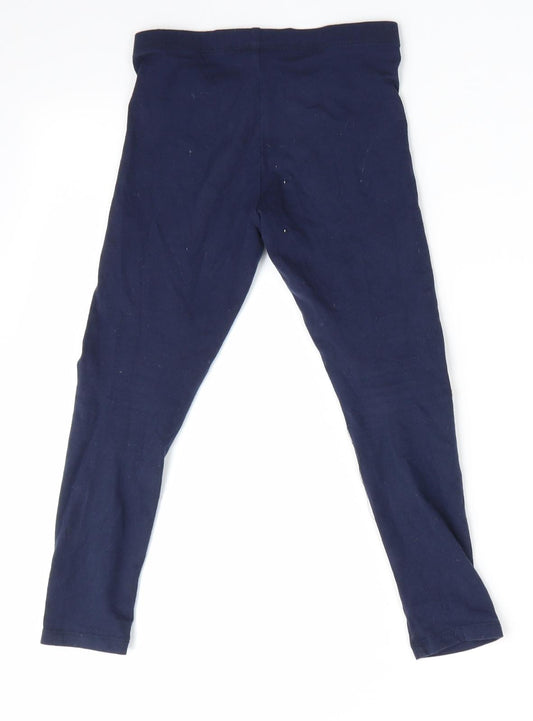 Florence and Fred Girls Blue Animal Print Pyjama Pants Size 5-6 Years - Rudolph logo on knees