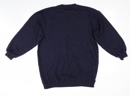 In the Style Womens Blue Pullover Sweatshirt Size 10 - Longline Sweatshirt