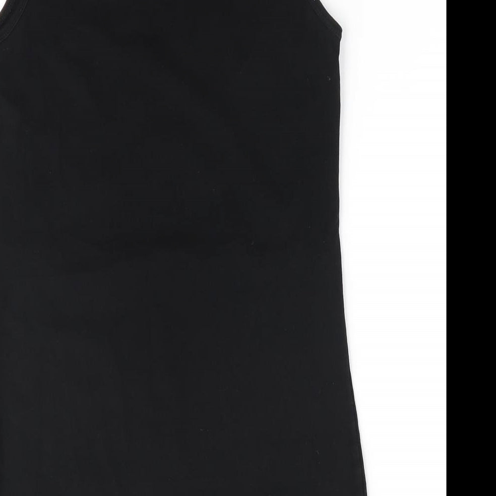 Papaya Womens Black T-Shirt Dress Size 10