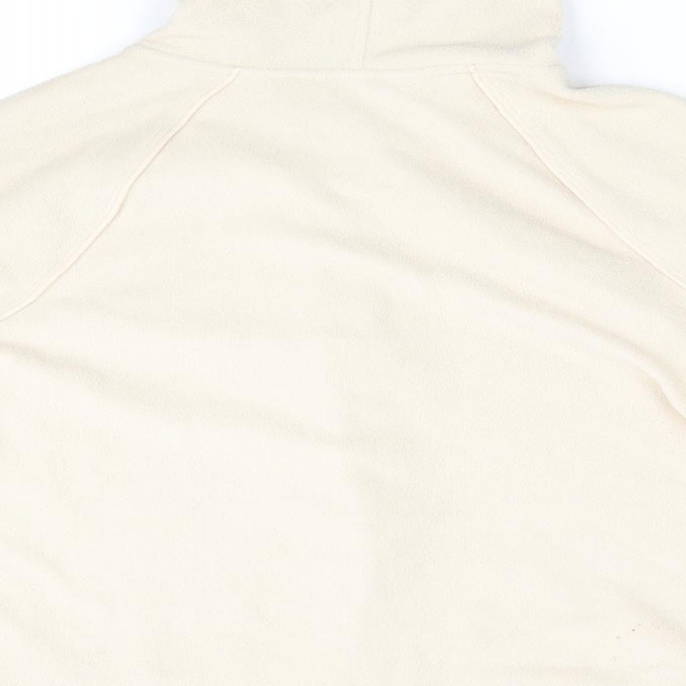 Marks and Spencer Womens Beige Fleece Jacket Coat Size 18 - Piped detail