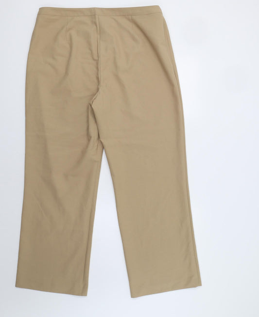 Canvas Womens Beige Dress Pants Trousers Size 20 L30 in