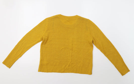 H&M Womens Yellow Pullover Jumper Size S