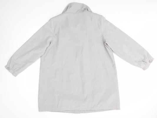 Casual Comfort Womens Grey Overcoat Coat Size 16