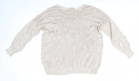 Wallis Womens Gold Pullover Jumper Size M