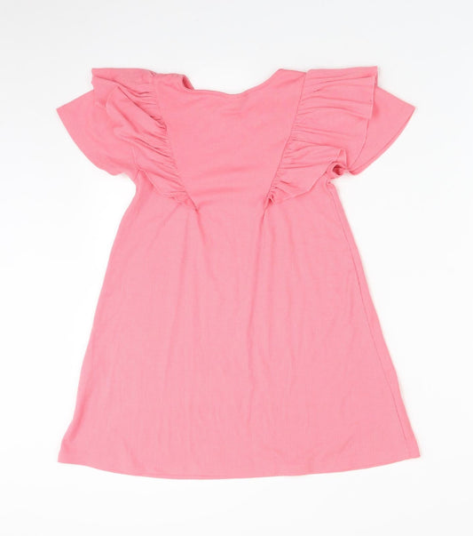 Matalan Girls Pink A-Line Size 7 Years