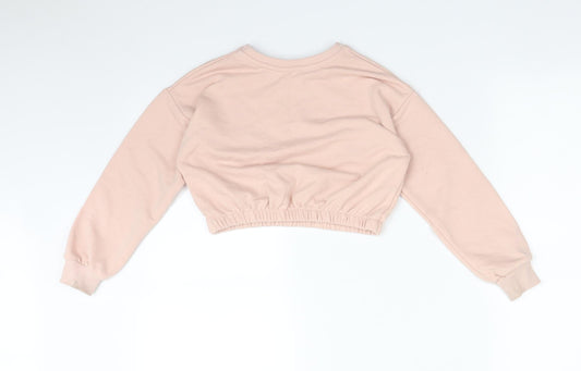 MISS EVIE Girls Pink Pullover Sweatshirt Size 6-7 Years - STAY STRONG