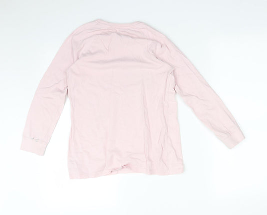 NEXT Girls Pink Solid Pyjama Top Size 11 Years - UNICORN RAINBOW