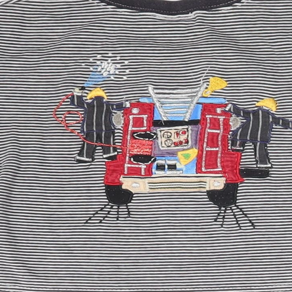 Monsoon Baby Multicoloured Striped Basic T-Shirt Size 12-18 Months - FIRE ENGINE