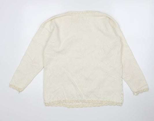 Partners Womens Ivory Pullover Jumper Size M