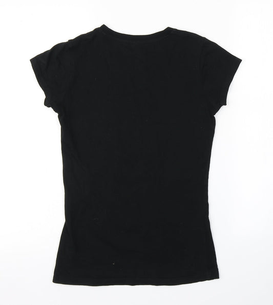 Preworn Womens Black Basic T-Shirt Size S - San Francisco California