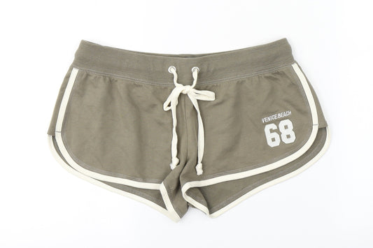 Venice Beach Womens Green   Sweat Shorts Size 10