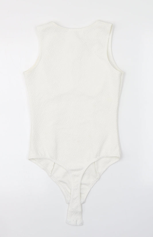 Missguided Womens White Unitard One-Piece Size 8