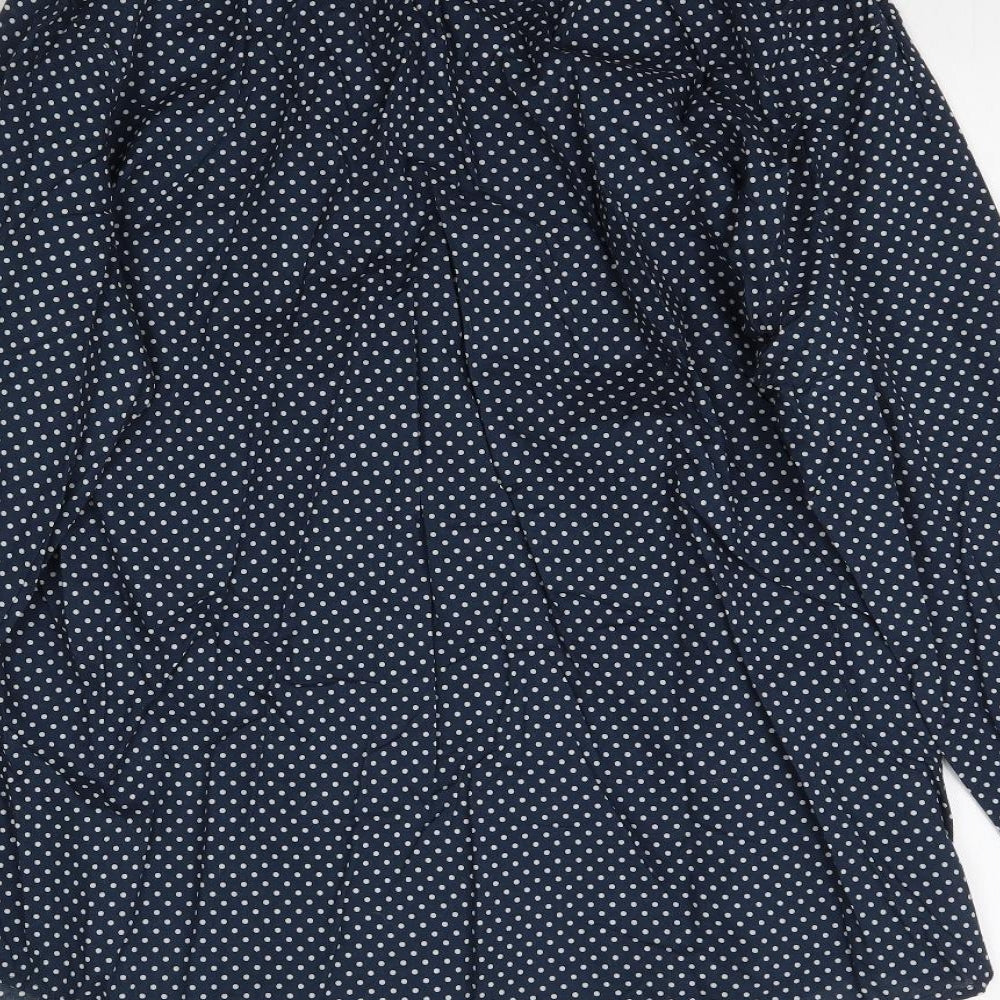 H&M Mens Blue Polka Dot Button-Up Size L