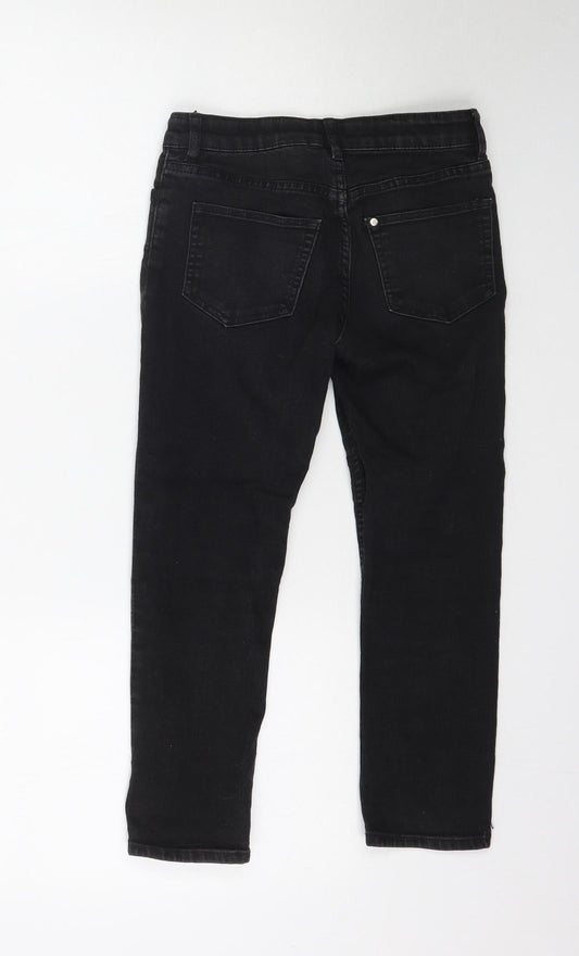 &Denim Girls Black Denim Straight Jeans Size 7-8 Years