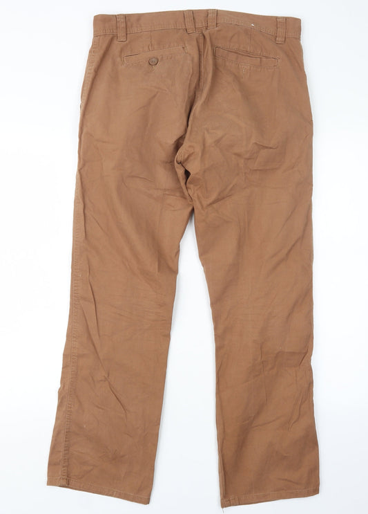 Denim Co. Mens Brown Trousers Size 34 in L29 in