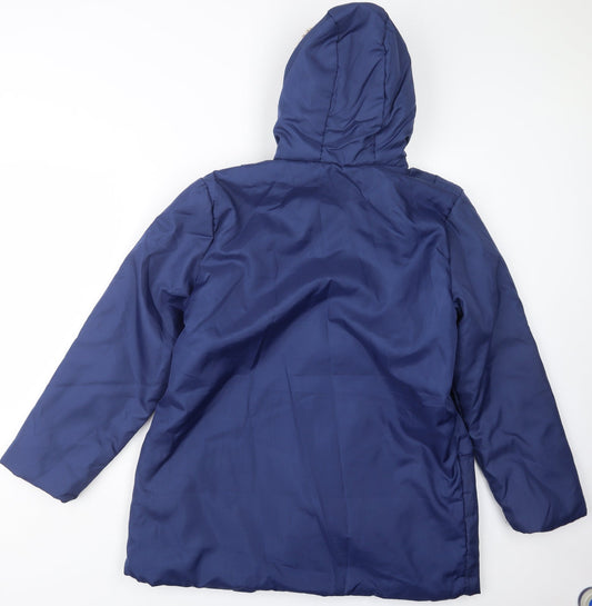 Anna de Lancay Womens Blue Jacket Coat Size M