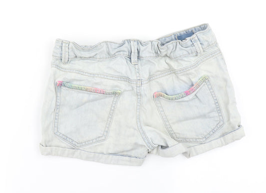 Benetton Jeans Girls Blue Denim Mom Shorts Size 11-12 Years