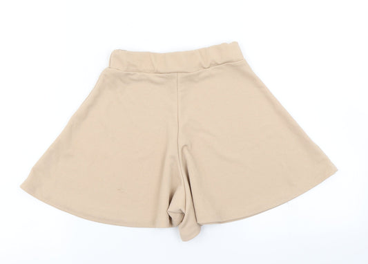 PRETTYLITTLETHING Girls Beige Hot Pants Shorts Size 4 Years