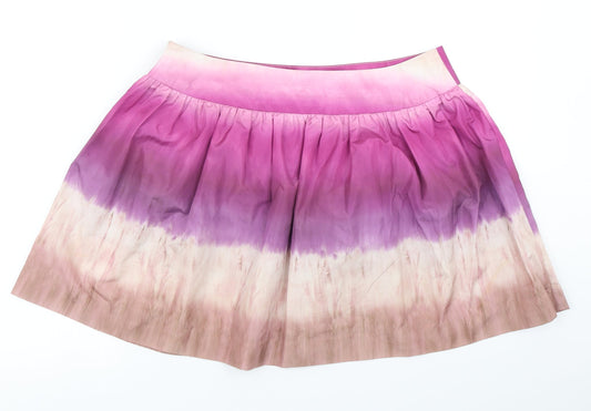 Adam Womens Pink Flare Skirt Size 8 - Tie Dye