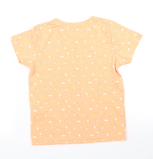 Primark Boys Orange Basic T-Shirt Size 7-8 Years
