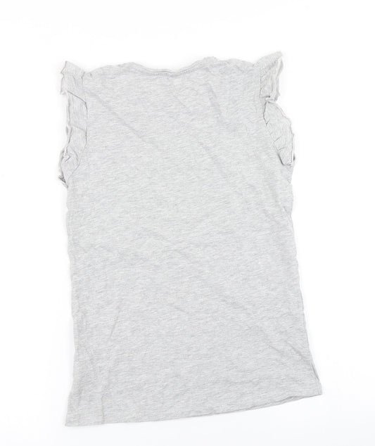 La Redoute Girls Grey Basic T-Shirt Size 12 Years