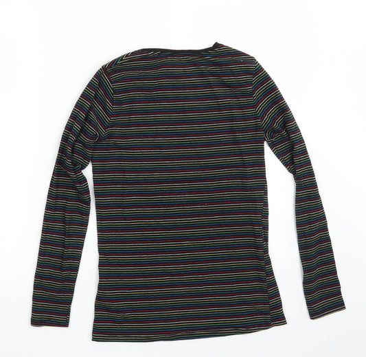 Primark Womens Black Striped Pullover Sweatshirt Size 10