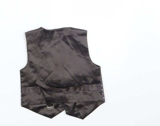JAMES MORGAN Boys Black Floral Jacket Waistcoat Size 12 Months
