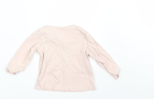 George Girls Pink Basic T-Shirt Size 9-12 Months