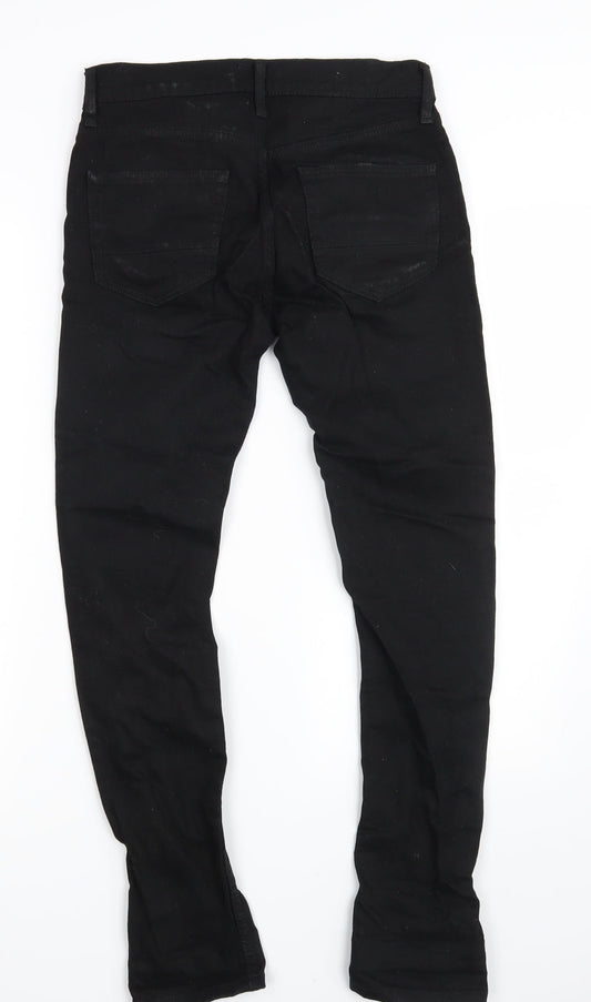 Topman Mens Black Denim Skinny Jeans Size 28 in L28 in