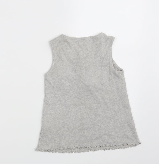 George Girls Grey Vest Sweatshirt Size 7-8 Years