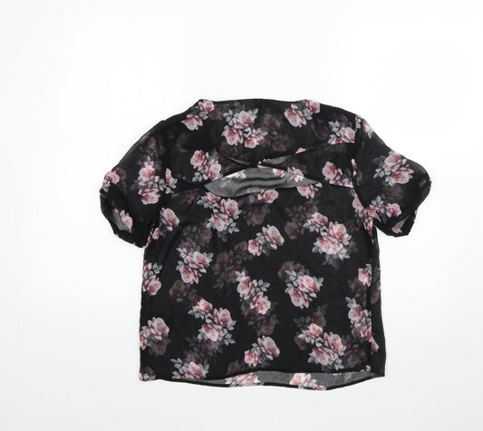 H&M Womens Multicoloured Floral Basic Blouse Size 10