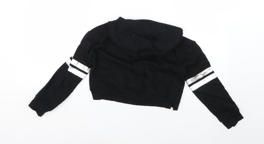 miss evie Girls Black Pullover Hoodie Size 7-8 Years