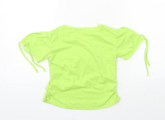 Hong Girls Green Jersey Basic T-Shirt Size 8 Years - hearts