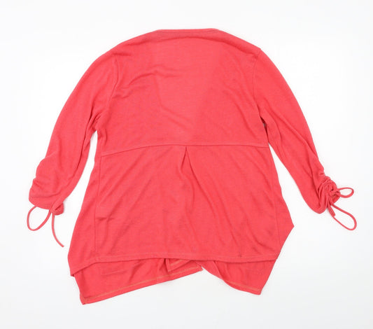 Per Una Womens Pink Knit Cardigan Jumper Size 10