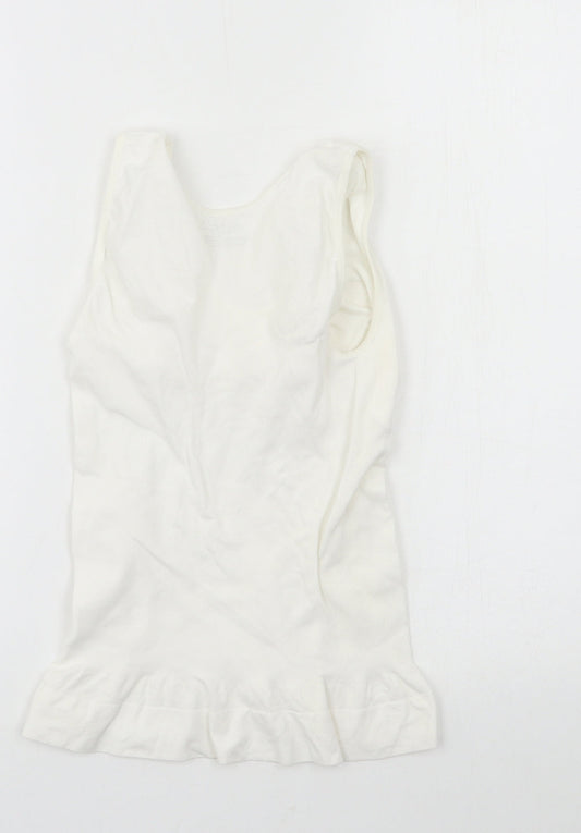 Camishpaes Womens White Basic Tank Size L