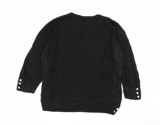 Per Una Womens Black Pullover Jumper Size 10