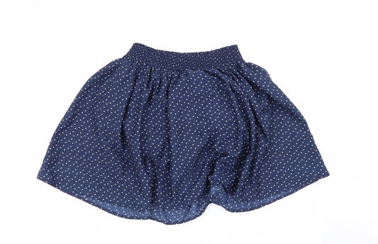 NEXT Girls Blue Polka Dot Flare Skirt Size 12 Years