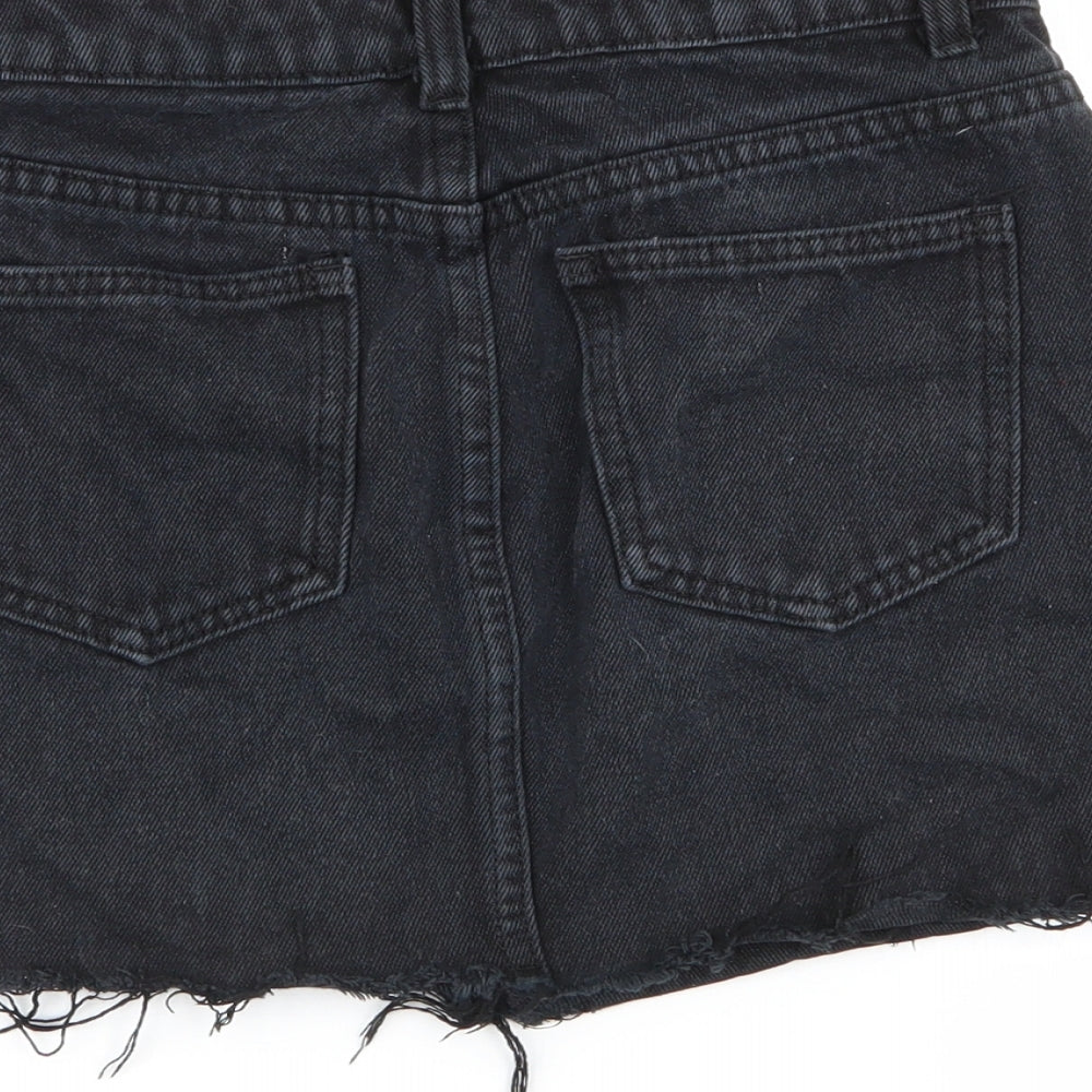 momokrom Womens Black Mini Skirt Size 8