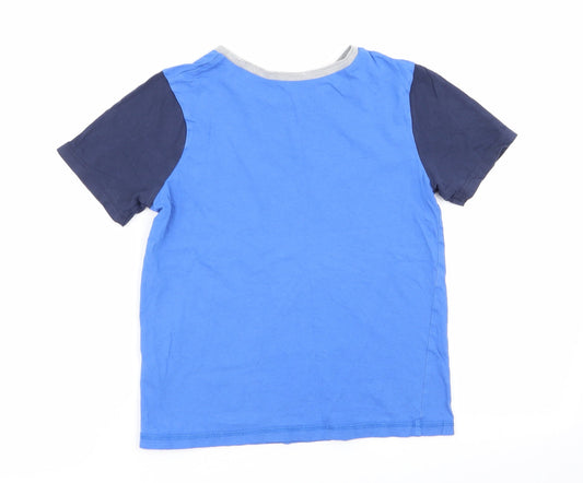 Asda George Boys Blue Basic T-Shirt Size 9-10 Years