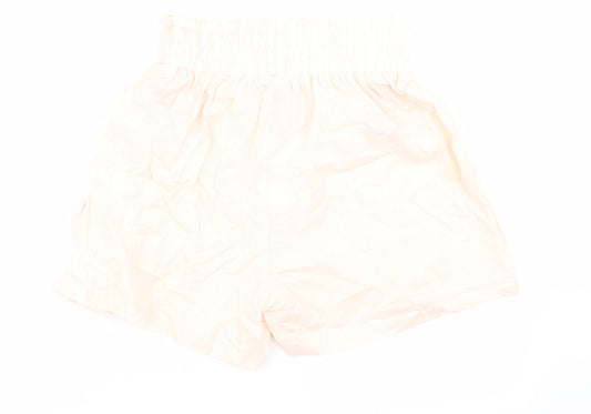 Missguided Womens Pink Cut-Off Shorts Size 4 - Stretch waistband