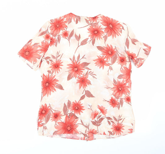 Debenhams Womens Multicoloured Floral Basic Button-Up Size 10