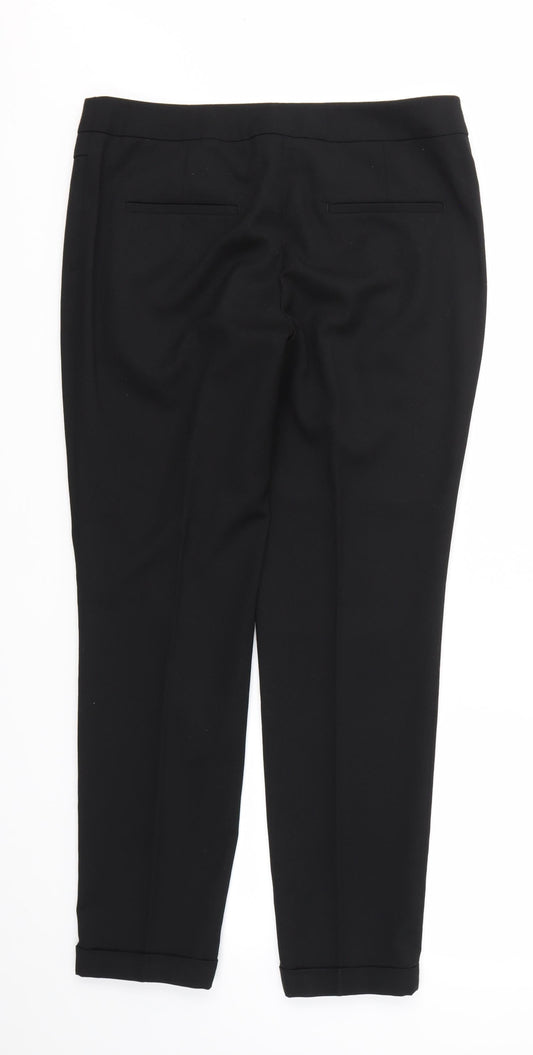 NEXT Womens Black Trousers Size 12 L28 in