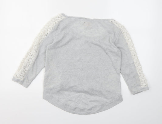 Hollister Womens Grey Pullover Sweatshirt Size M