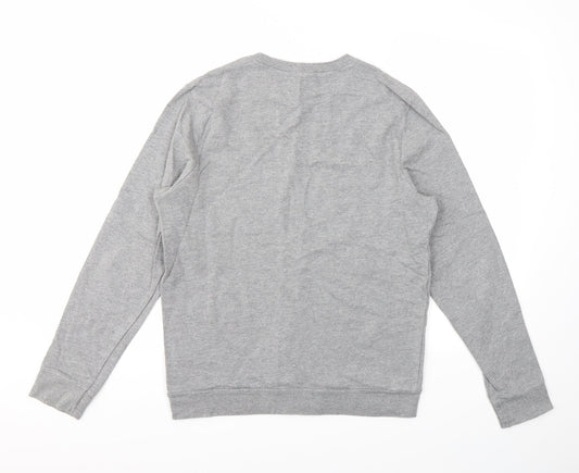 Topman Mens Grey Geometric Pullover Sweatshirt Size M