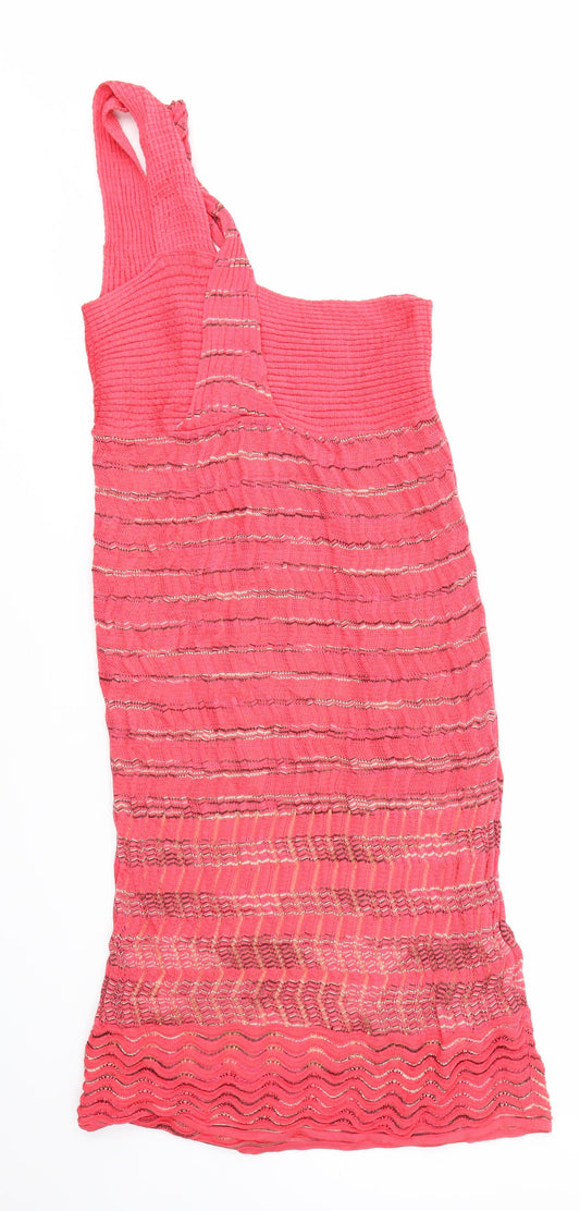 PREWORN Womens Red Geometric Fit & Flare Size 12