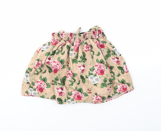 TONG BEIDI Girls Multicoloured Geometric Flare Skirt Size 12 Months