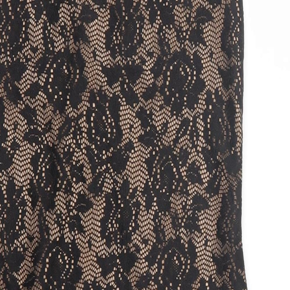 BPC Womens Black Floral Wrap Dress Size XS