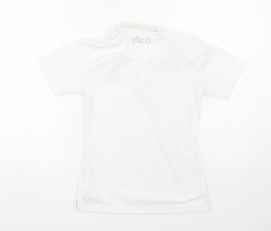 Elico Girls White Basic Polo Size 9-10 Years